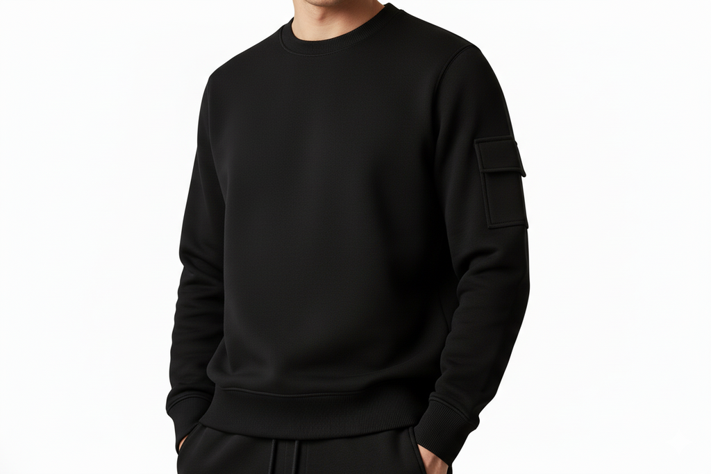 Black Crew Neck Sweatshirt
