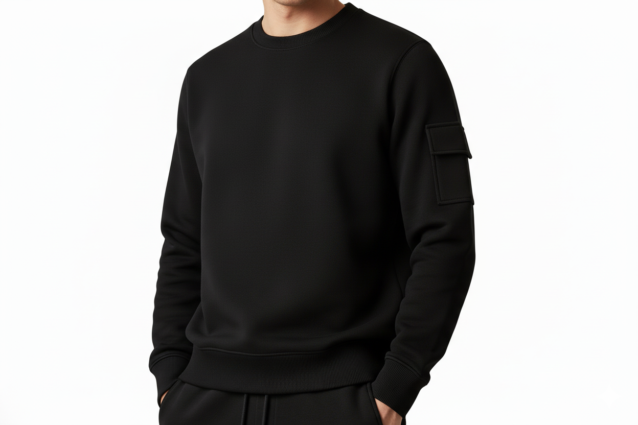 Black Crew Neck Sweatshirt